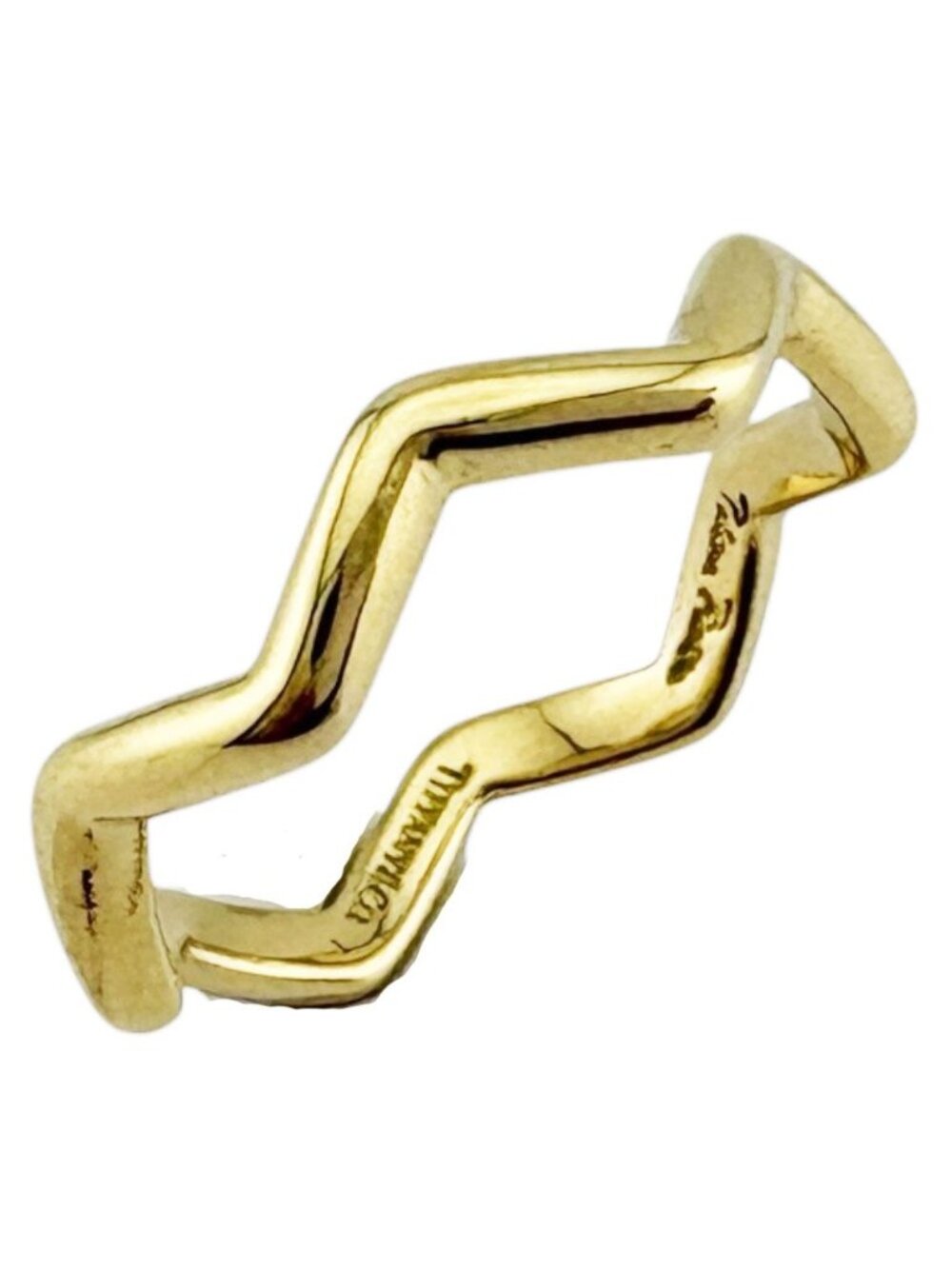 Tiffany & Co Zigzag Ring Kim Yellow Gold